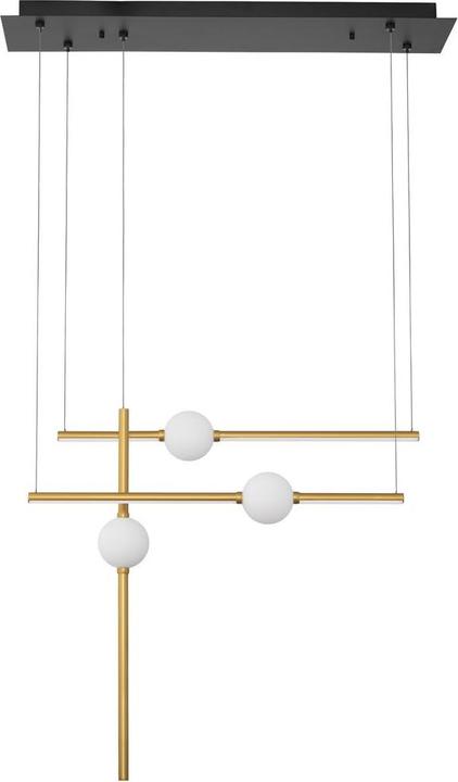 Produktbild Nova Luce ACROBAT LED Pendelleuchte Schwarz 26W Warmweiss 89x26x120cm dimmbar 9695257