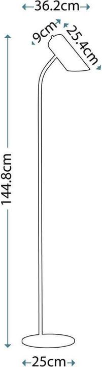 Image du produit Elstead Lighting Quinto Lampadaire E27 Blanc Laiton ancien (E27)