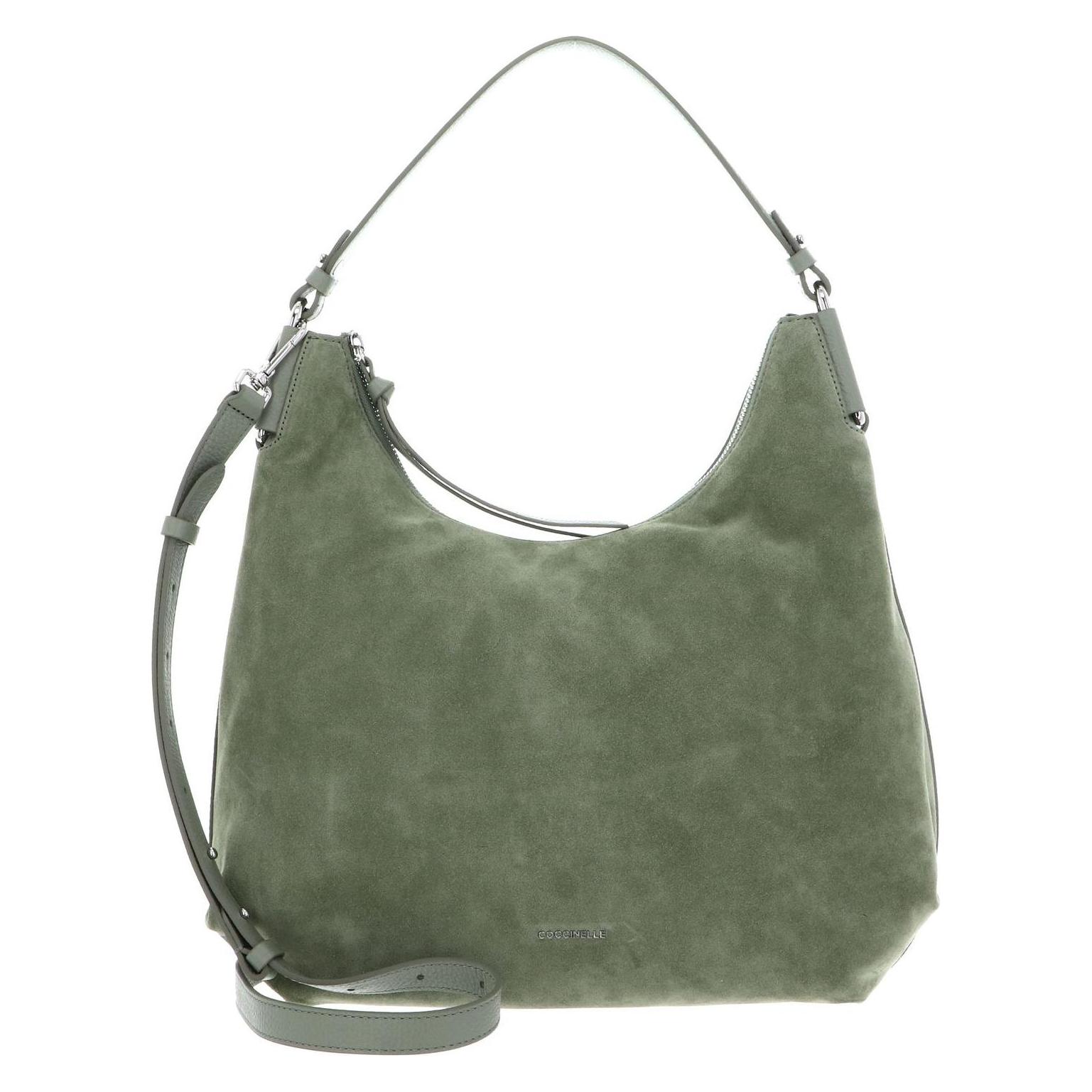 Coccinelle, Damen, Handtasche, Rebekka Suede Handbag Grained Leather, Grün