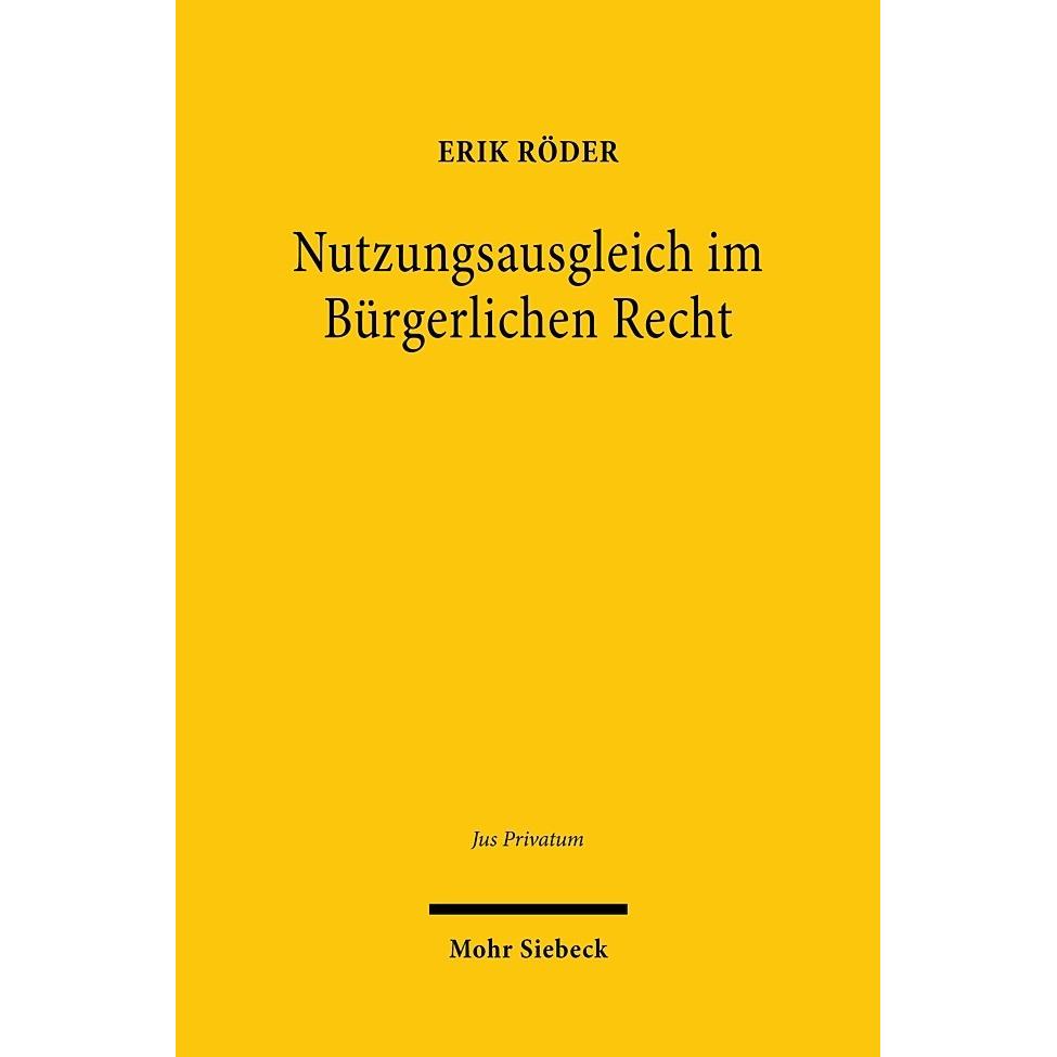 Röder:Nutzungsausgleich im Bürgerlichen, Fachbücher von Erik Röder