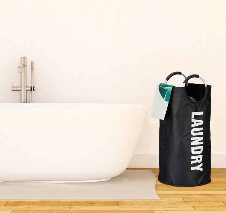 Actual product image Relaxdays Folding Laundry Hamper with Handles (60 l)
