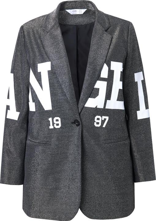 Image du produit Angel of Style Blazer coupe Straight Fit, tissu scintillant, applications lettres de l'alphabet (50)