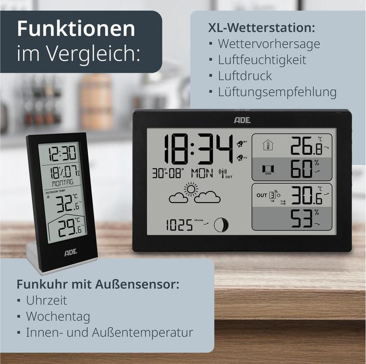 Immagine prodotto ADE Wetterstation mit Funk-Aussensensor