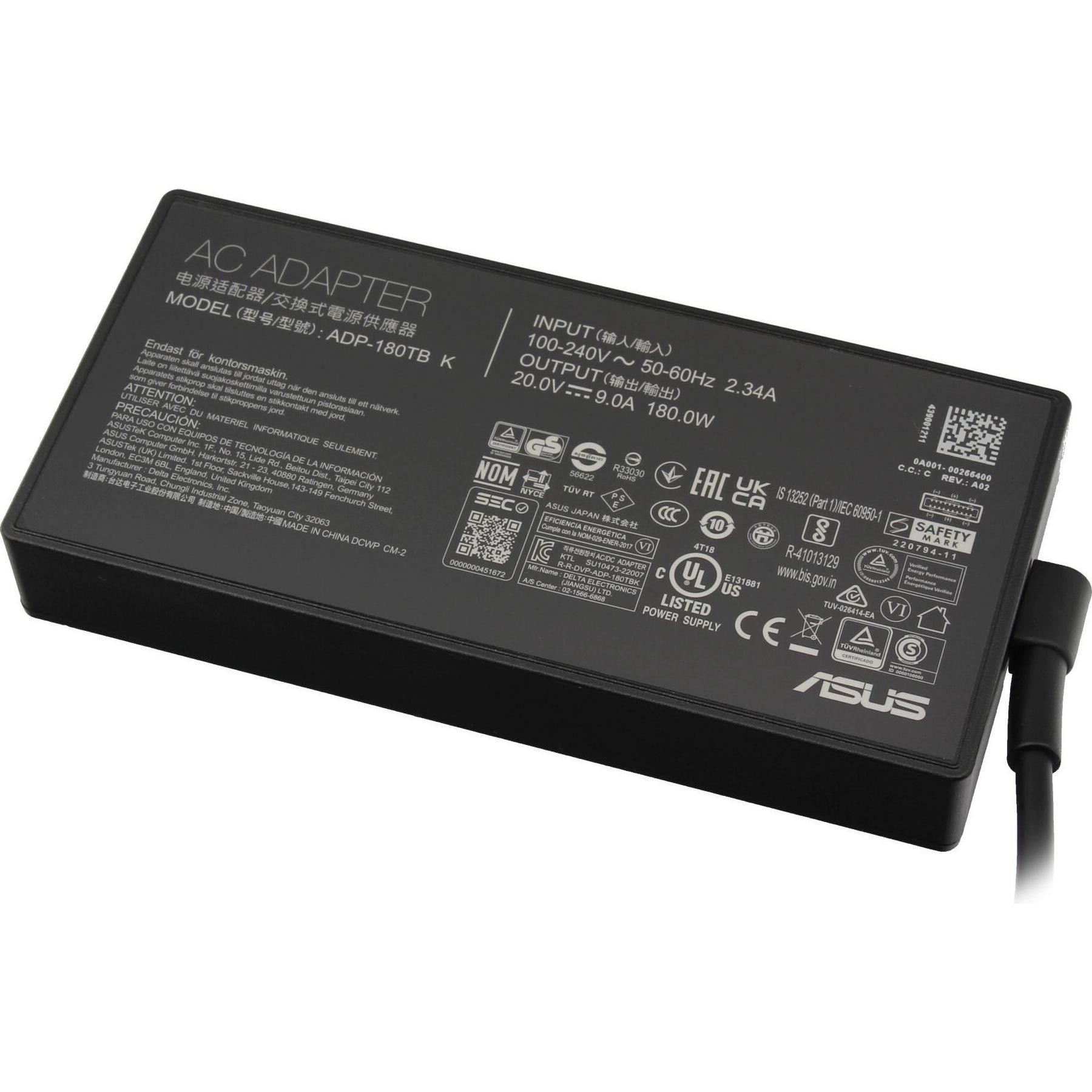 ASUS 0A001-00266400 (180 W), Notebook Netzteil, Schwarz