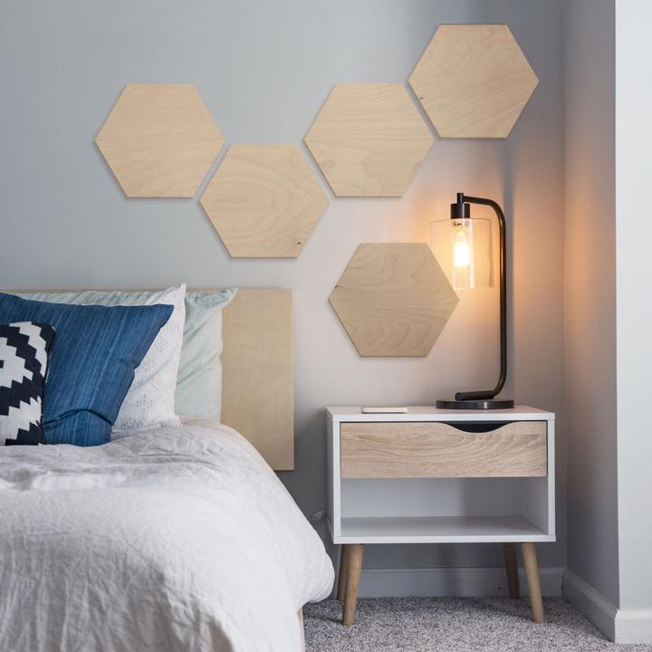 Image du produit Trenddeko Hexagone - bois plaqué bouleau (jeu de 3) (35 x 30 cm)