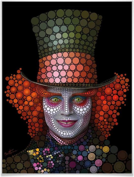 Produktbild Trenddeko Ben Heine - Circlism: Johnny Depp der Hutmacher (60 x 80 cm)