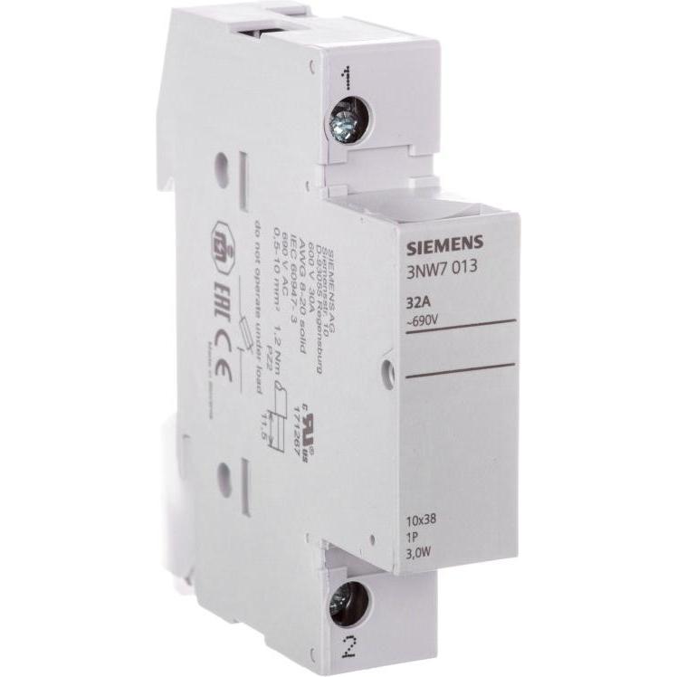 Thumbnail - Siemens, Sicherung, Sicherungssockel für zylindrische Sicherungen Grösse 10X38MM 32A, 1polig (Zylindersicherung, 32 A)