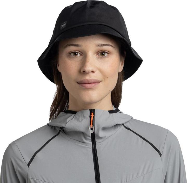 Actual product image Buff Rain Bucket Hat Solid Black (53, 54, 55)
