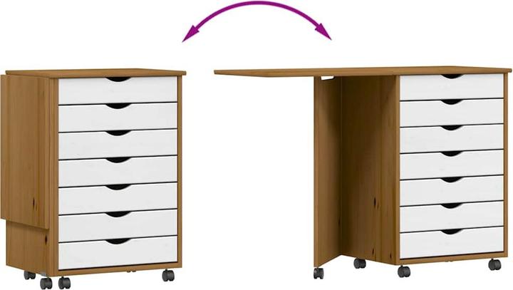 Produktbild VidaXL Rollschrank (105.5 x 39 x 74.5 cm)