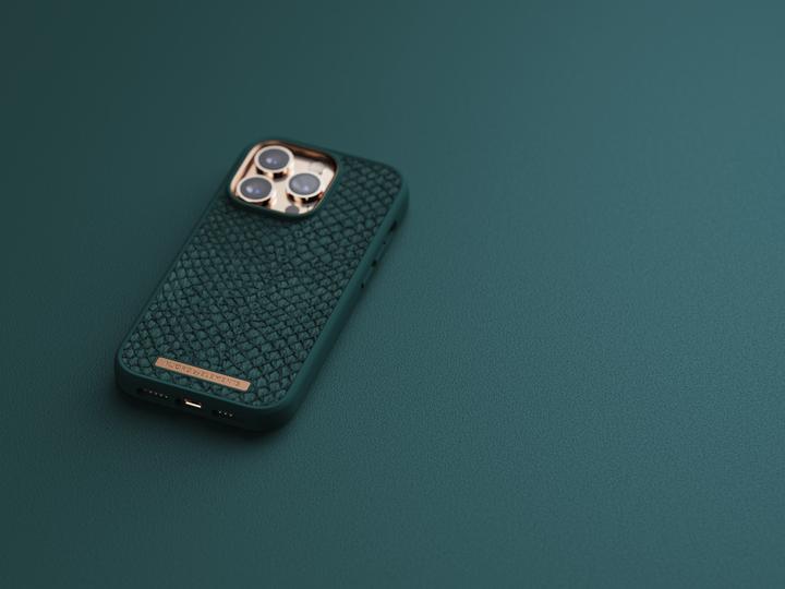 Image du produit Njord Étui rigide Salm.Leather Magsafe vert (Apple iPhone 14 Pro)