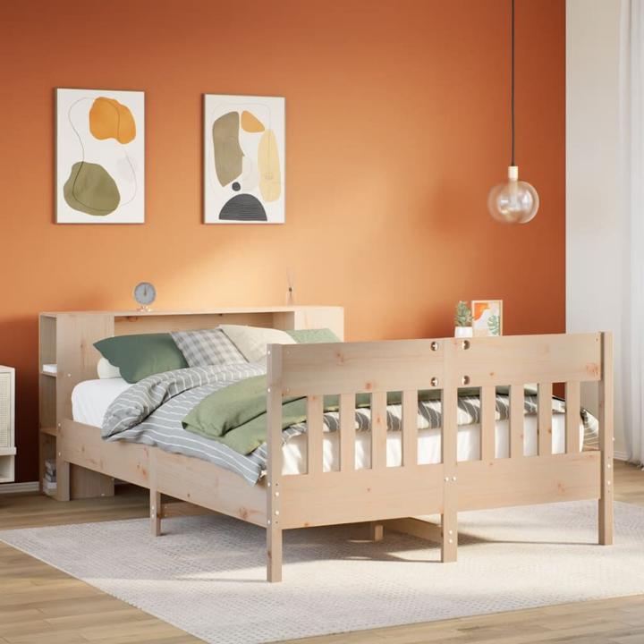 Image du produit vidaXL Bett mit Regal (135 x 190 cm)