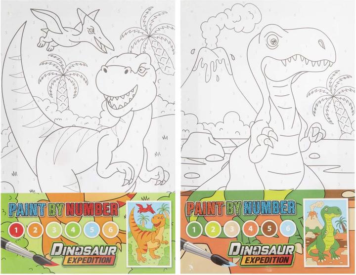 Actual product image Grafix Dino paint-by-numbers colour set (assorted - 1 piece)
