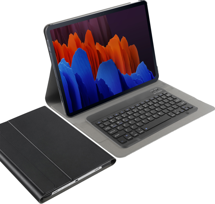 Cazy Tastatur Hülle Kompatibel mit Samsung Galaxy Tab S7 FE/Tab S7 Plus - Schutz Etui mit magnetisch (Eng. Int., Galaxy Tab S7 FE)