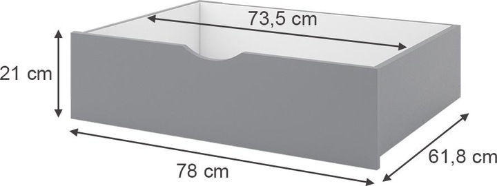 Produktbild VitaliSpa Rollschublade Bali, Grau, 78 x 61.8 cm 2er Set