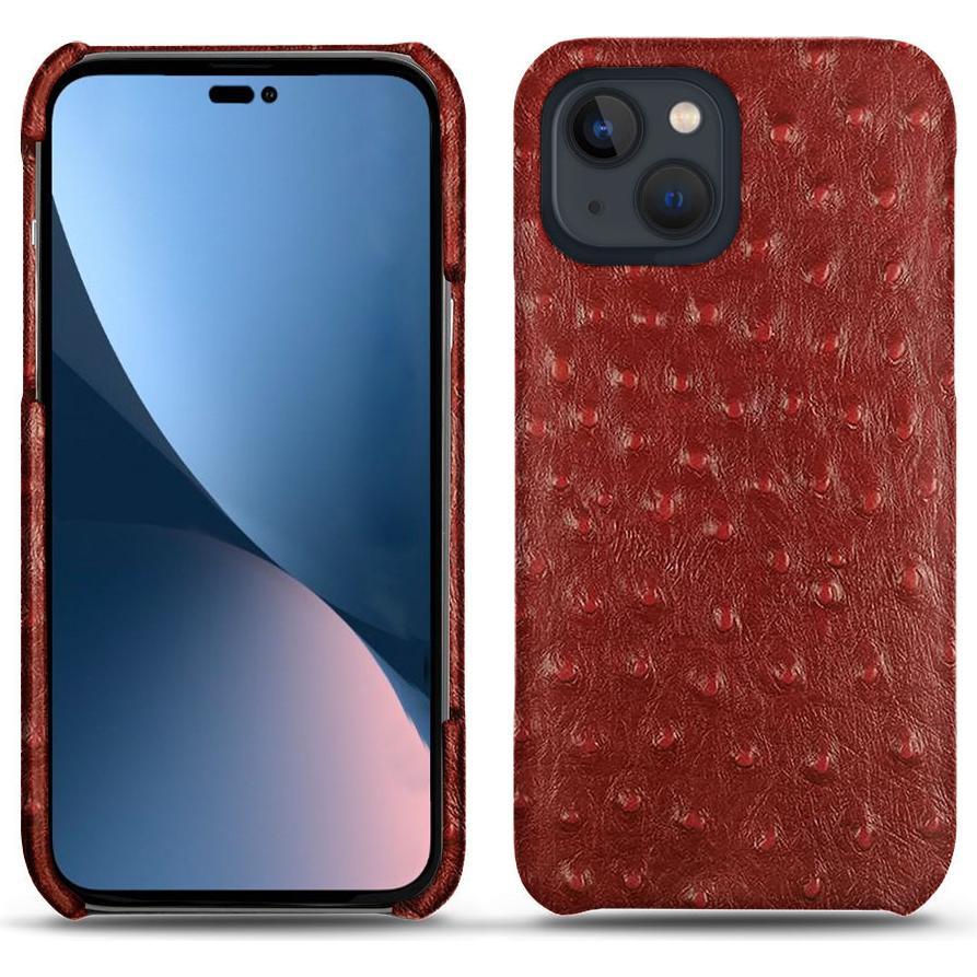 Noreve Lederschutzhülle (Apple iPhone 14 Plus), Smartphone Hülle, Rot