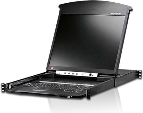 Produktbild Aten KL1516AiN KVM Over-IP Switch, 48cm TFT, VGA, PS/2-USB über Kat 5, 16 Ports, DE-Layout