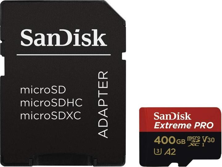 Immagine prodotto SANDISK Extreme Pro microSD A2 (400 GB, microSDXC, U3, UHS-I)