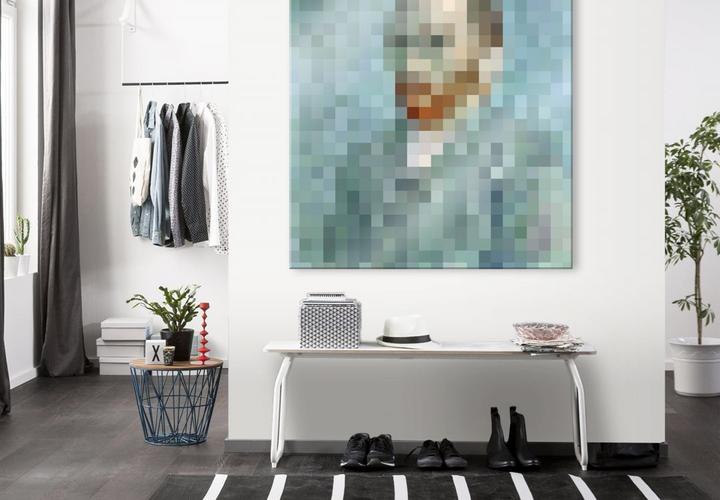 Produktbild Trenddeko Pixelart - van Gogh - Selbstbildnis 1889 (100 x 150 cm)