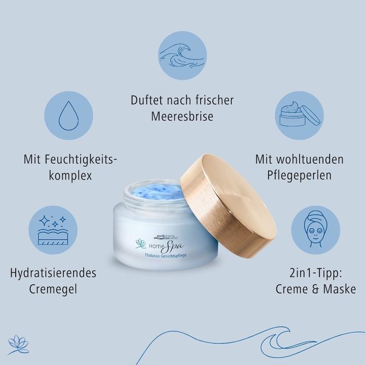 Immagine prodotto Dr. Theiss Home Spa Thalasso Gesichts, 50 ml GEL (50 ml, Gel viso)