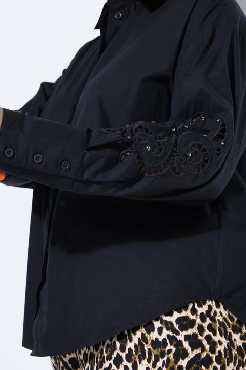 Immagine prodotto Studio Untold Camicia dal taglio oversize con ricami e rivetti sulle maniche lunghe (58, 60)