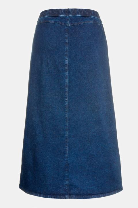 Image du produit Ulla Popken Jupe en jean évasée, taille élastique (60)