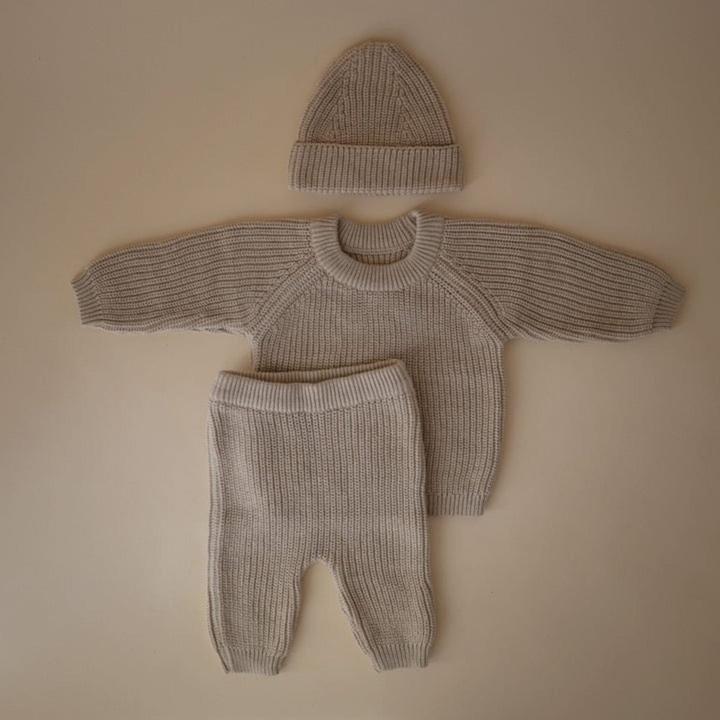 Immagine prodotto Mushie Grobstrickmütze - Beige (68)