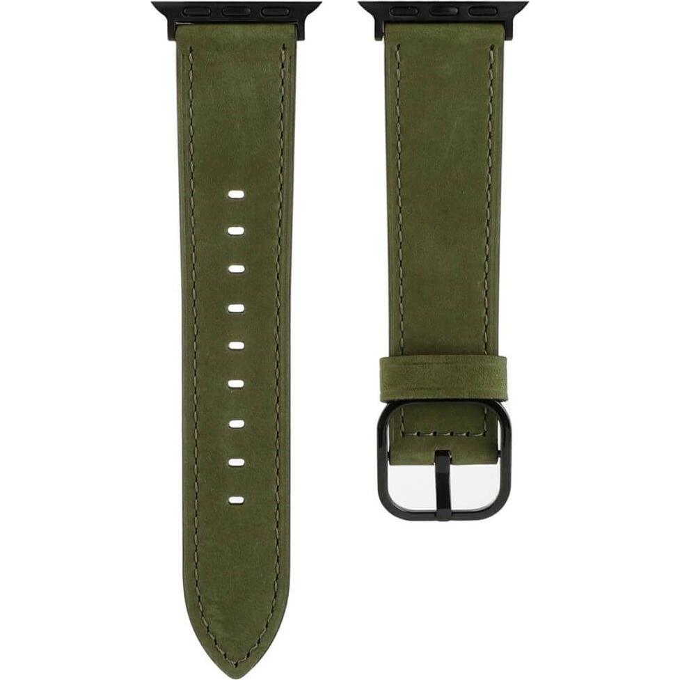 Cover-Discount Apple Watch 42/41/40mm - Ersatzband Armband Leder (Leder), Uhrenarmband, Grün