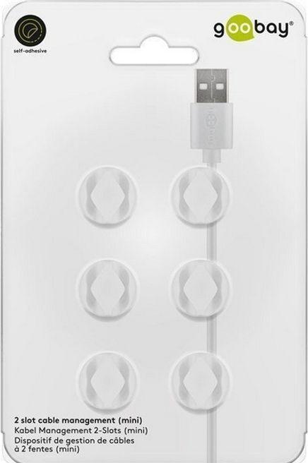 Actual product image Goobay Set of 6 Cable Management 2-Slots