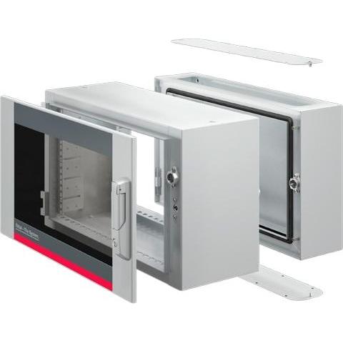 Rittal 19" Wandgehäuse AX, 3-teilig, 9 HE, 600 x 673 mm, lichtgrau RAL 7035, optimale Zugänglichkeit (9 HE, 19 Zoll Rack) (2260.960)