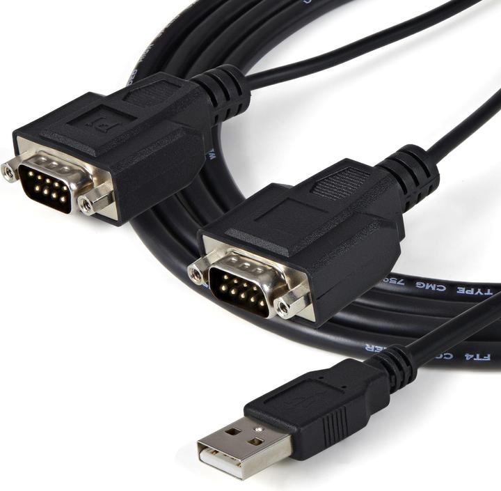 Produktbild StarTech 2 Port USB To Serial Cable (2.13 m, USB 2.0)