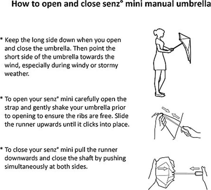 Actual product image Senz Mini Foldable Storm Umbrella