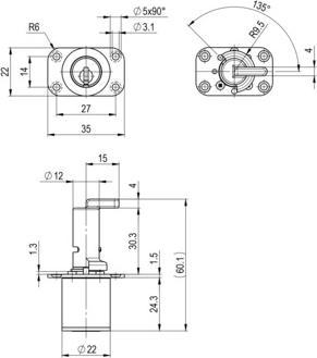Produktbild Dormakaba Zentralverschluss-Zylinder KABA 8, Typ 1158 (Halbzylinder)
