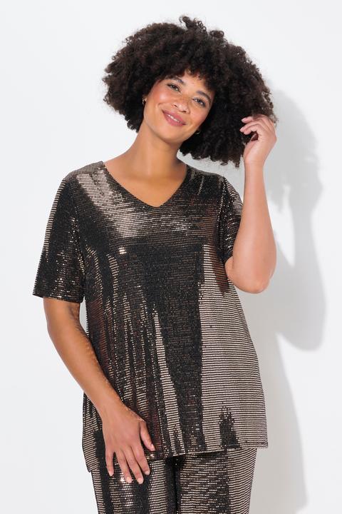 Actual product image Angel of Style A-line t-shirt with sequin look (48)