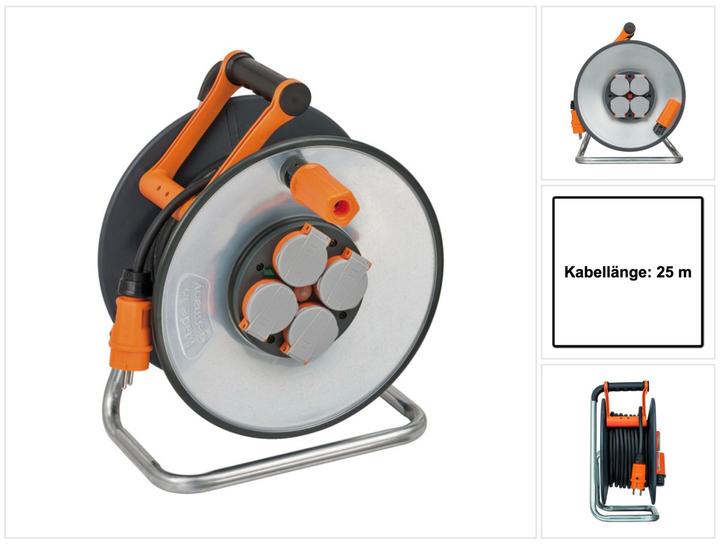 Produktbild Brennenstuhl Kabeltrommel 25 m Schwarz Schutzkontakt-Stecker 9191250100 (25 m, 1.50 mm²)