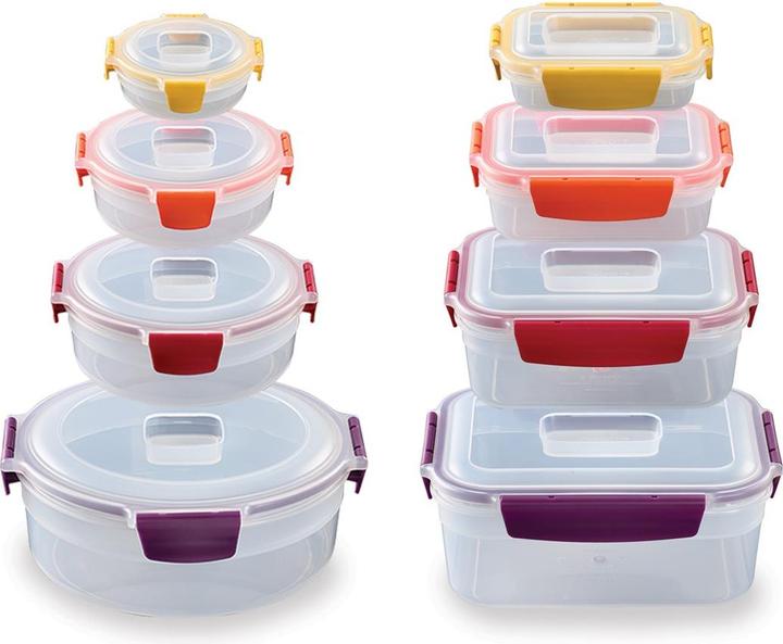 Productafbeelding Joseph Joseph Nest Lock 8-tlg. Frischhaltedosen- Set Rund und E (1.85 l)