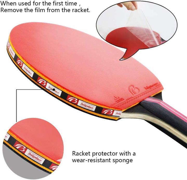 Actual product image Tencoz 4 Tischtennisschläger mit Tischtennisbällen