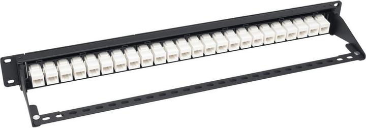 Actual product image Eaton 24-Port 1U Rack-Mount Cat6a Feedthrough Patch Panel RJ45 Ethernet