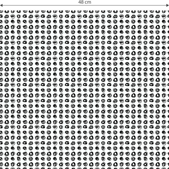 Immagine prodotto Trenddeko Ghirigori - bianco e nero (528 x 48 cm)