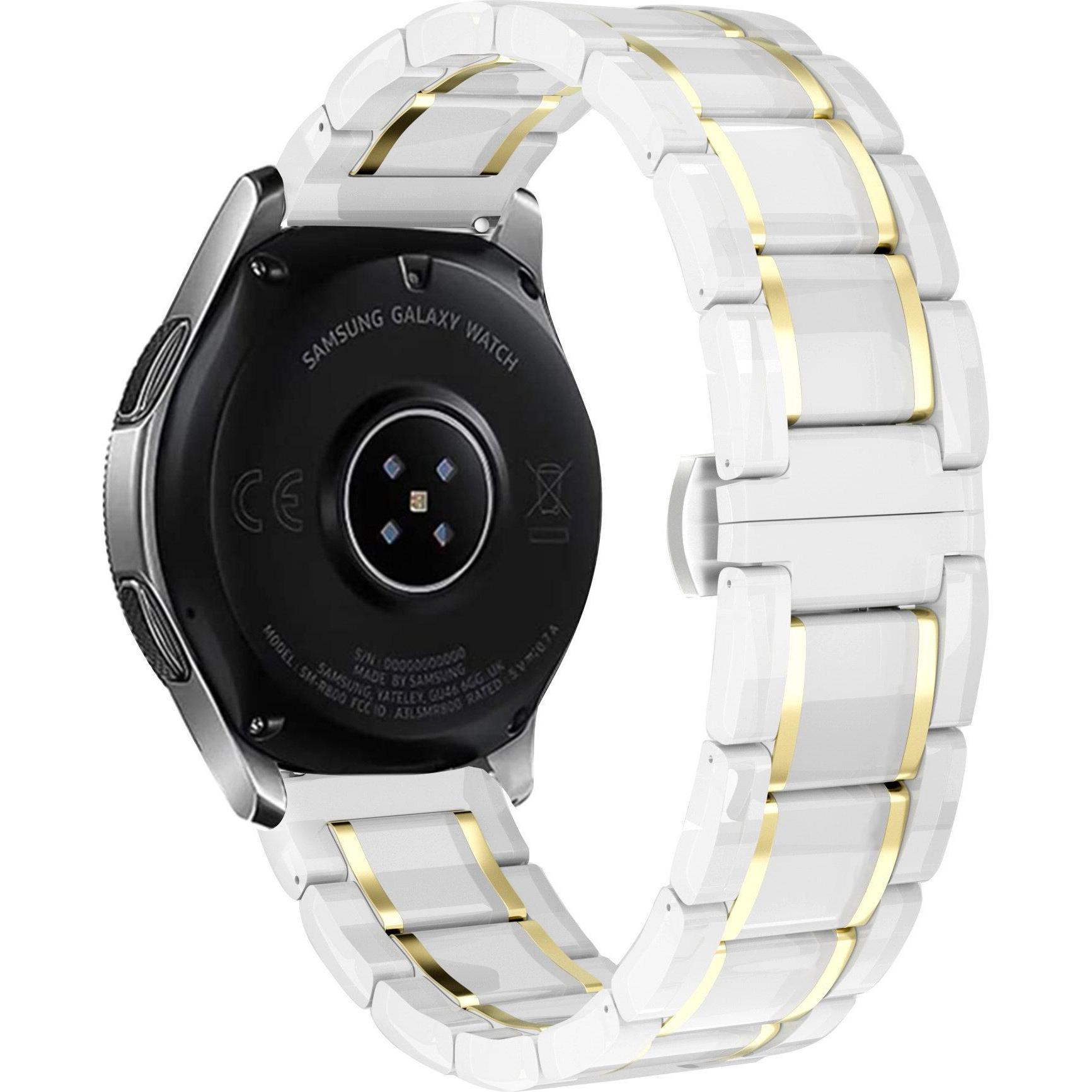 Thumbnail - Strap-it Stahlarmband (Edelstahl), Uhrenarmband, Weiss, Gold, Mehrfarbig