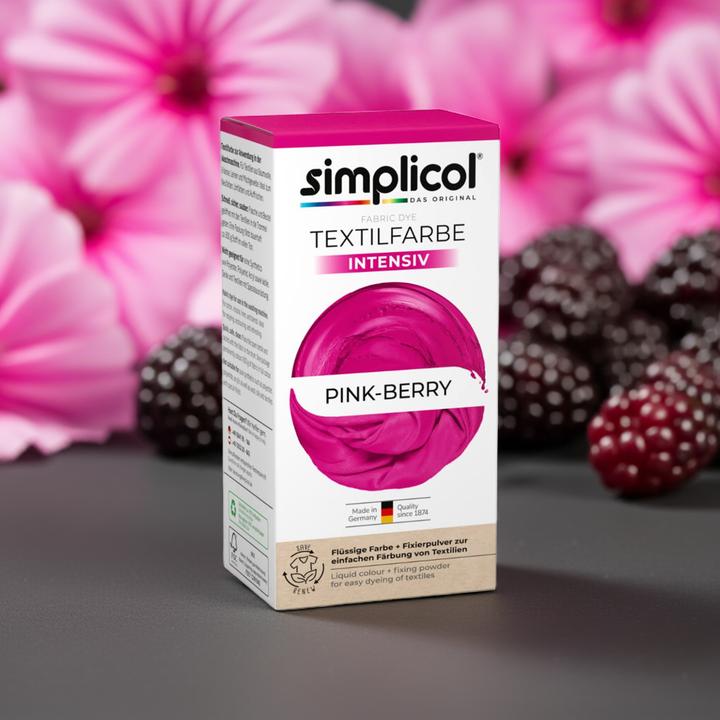 Actual product image Simplicol Intensive Textile Dye Pink Berry 1027620 - All-in-1 Complete Package (Liquid detergent)