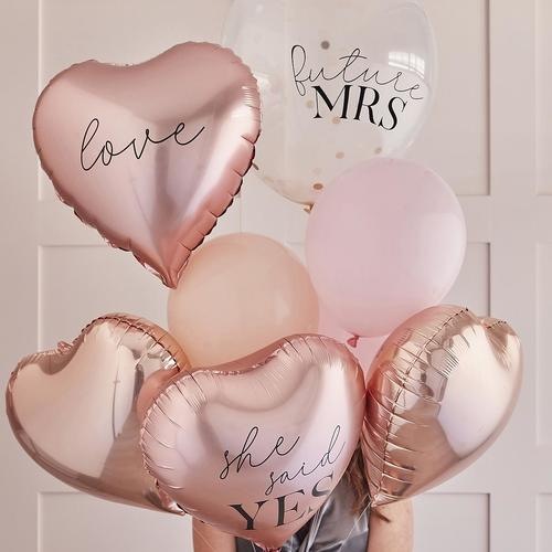Immagine prodotto Ginger Ray Bouquet di palloncini per addio al nubilato oro rosa