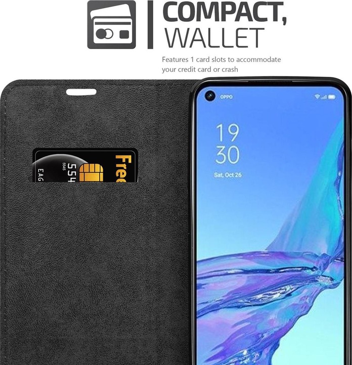Actual product image Cadorabo Book Invisible Magnet Cover (Oppo A53)