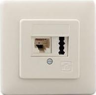 Actual product image Ze-Kom Combination socket IAE/UAE 8(6)-TAE 6 F+N