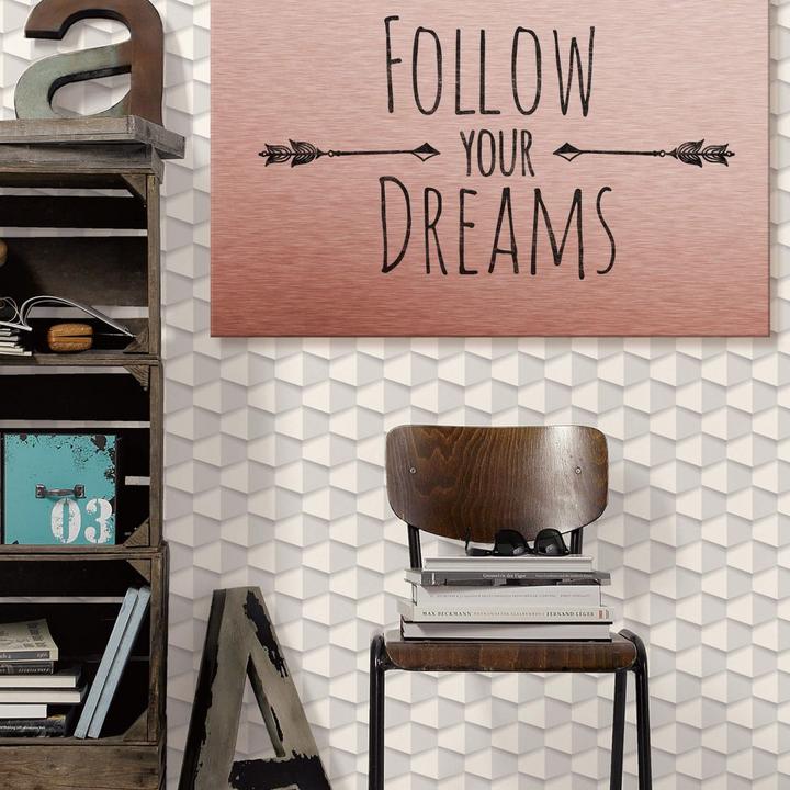 Produktbild Trenddeko Kupfereffekt - Follow your Dreams (60 x 40 cm)