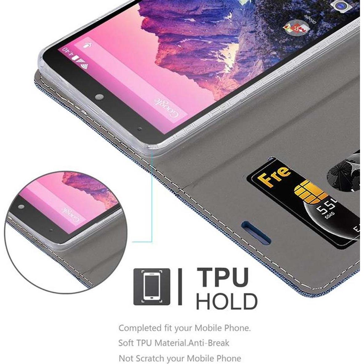 Thumbnail - Cadorabo Book Jeans Optik Cover (LG Nexus 5), Smartphone Hülle, Blau