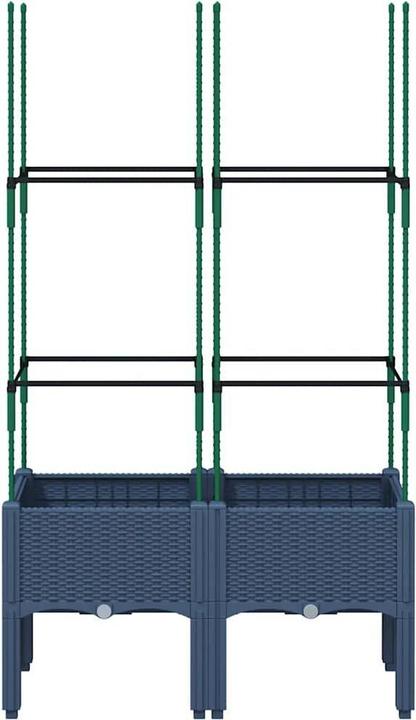 Image du produit vidaXL Bac à plantes avec treillis PP