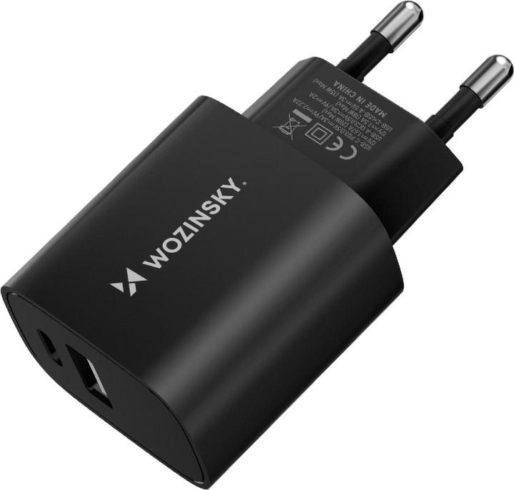 Wozinsky WGWCB USB-A USB-C 20W wall charger - black (20 W)