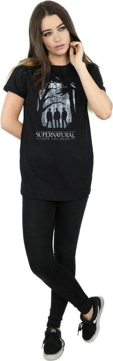 Actual product image Supernatural Womens/Ladies Group Outline Cotton Boyfriend T-Shirt (3XL)