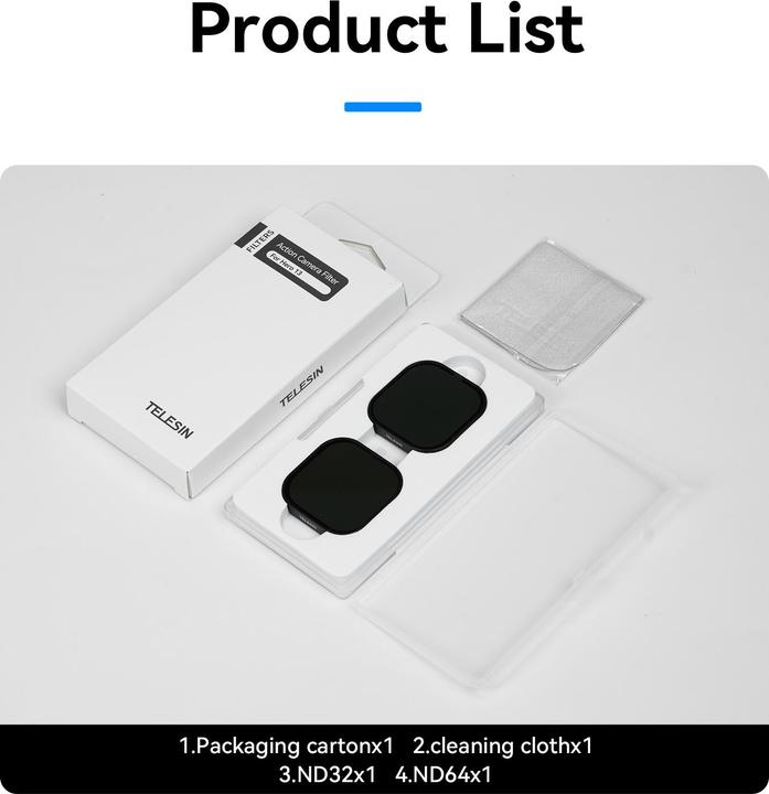Image du produit Telesin ND32+ND64 Lens filter Kit for GoPro Hero 13