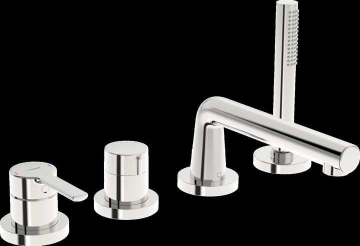 Hansa Miscelatore per vasca Hansaronda, set pronto alluso, con dispositivo di sicurezza, rosone roto